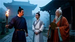 Torch Man Speaks Then Looks At Camera